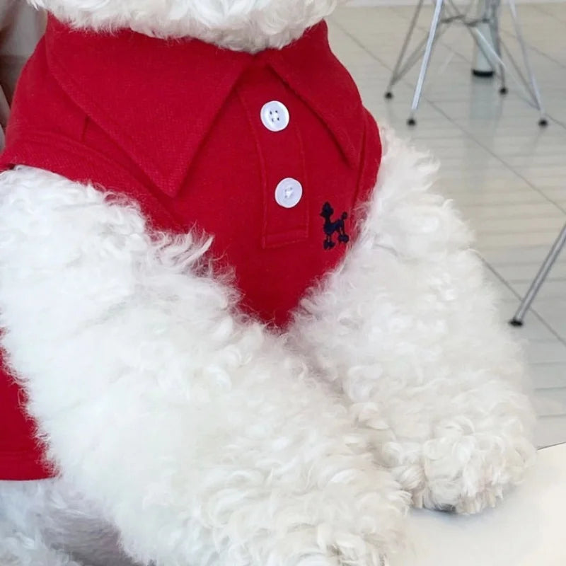 Polo Shirt for Small Medium Dogs Fashion Dog Clothes Cute Solid Puppy Pullover Summer Cool Cat Shirt Pet Sweatshirt Dog Costumes